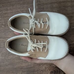 Elephantito White and Tan Kids' Shoes